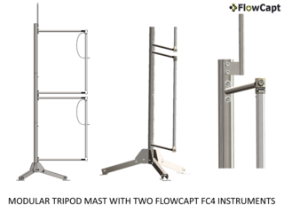 MODULAR TRIPOD MAST WITH TWO FLOWCAPT FC4 INSTRUMENTS