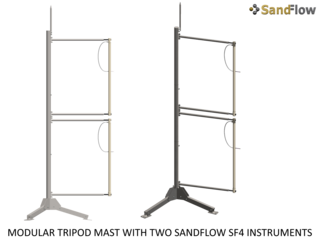 MODULAR TRIPOD MAST WITH TWO SANDFLOW SF4 INSTRUMENTS